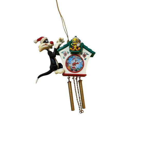 Sylvester And Tweety Bird Ornament Vintage Warner Bros - Picture 1 of 4